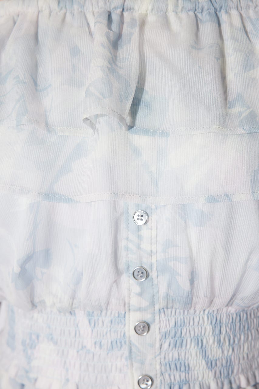 2WAYオフショルダーショートトップス 柄PUR FREE