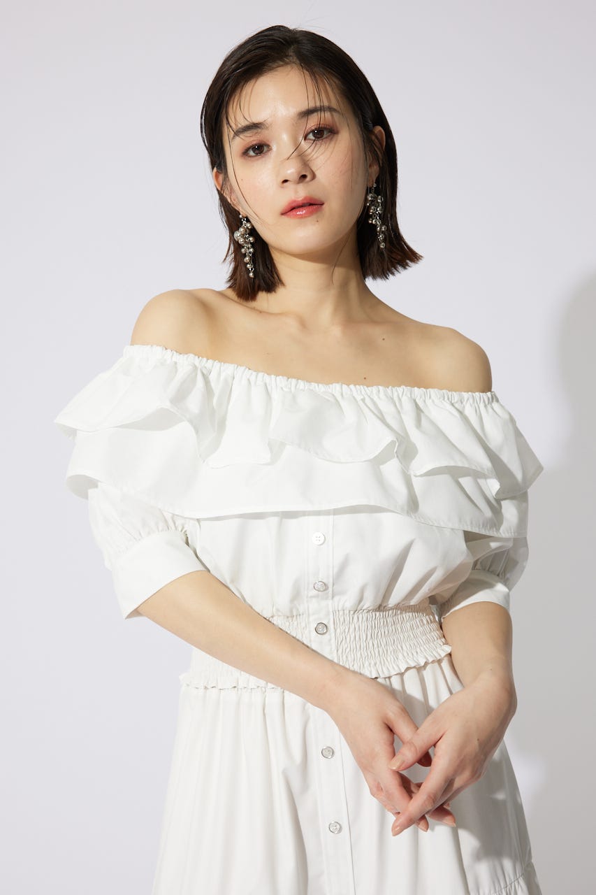 トップス deres rienda | 2WAYオフショルダーショートトップス (シャツ