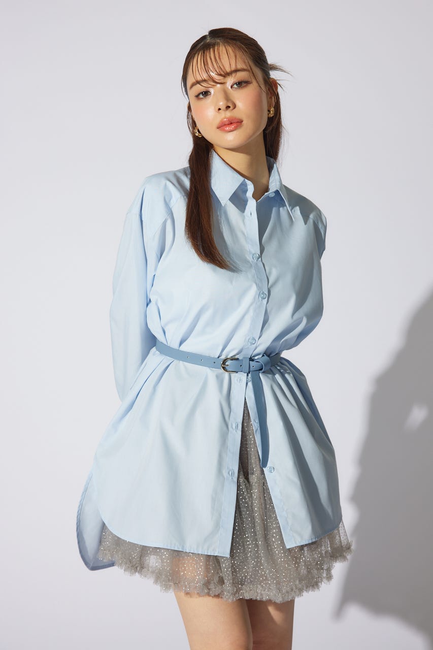 2WAYベルトセットシャツトップス BLU FREE