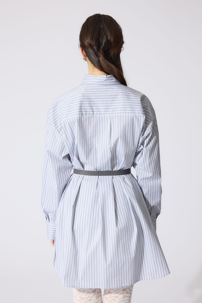 2WAYベルトセットシャツトップス 柄GRY FREE