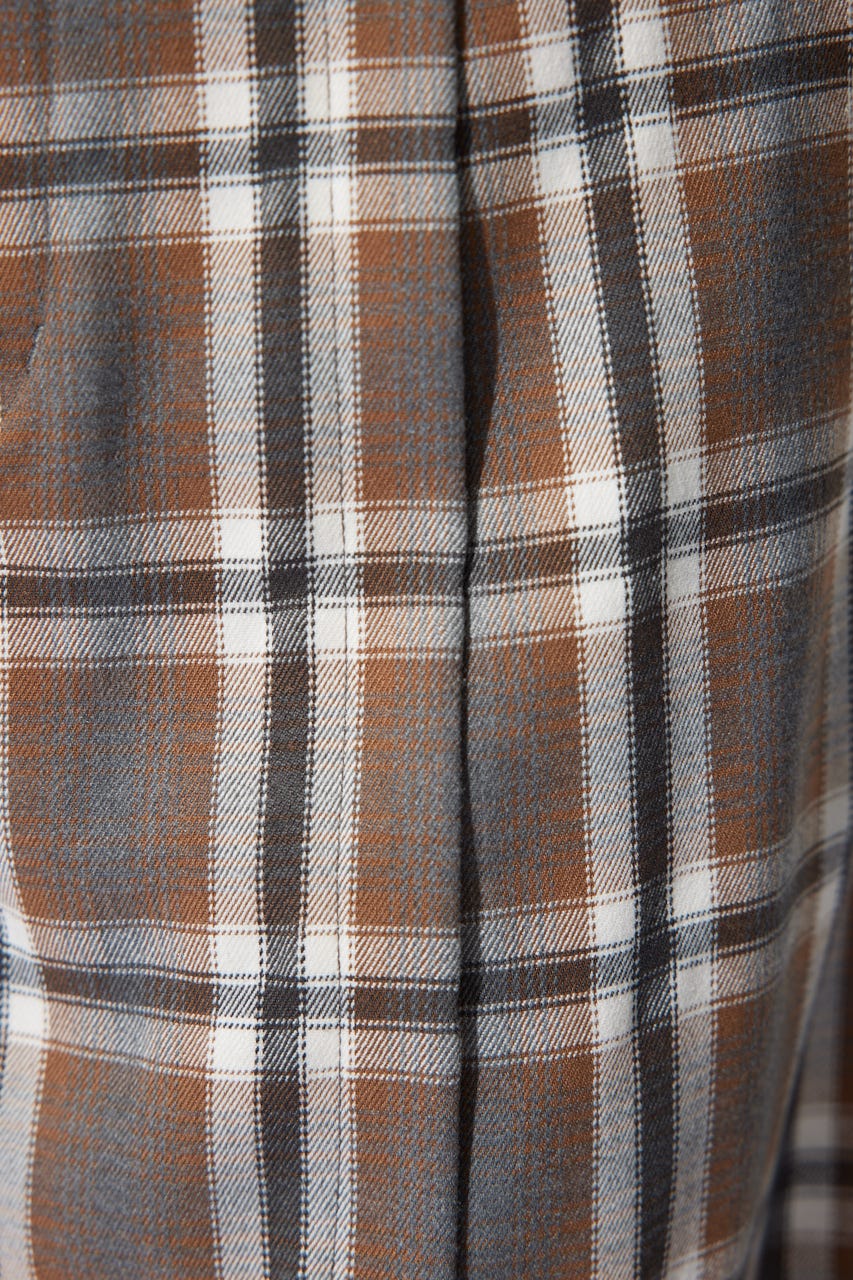 【岡崎紗絵さん着用アイテム】センターピンタックジャストウエストパンツ BRN S