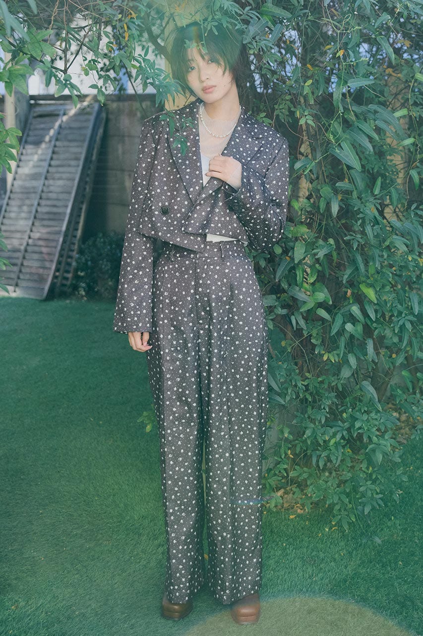 【岡崎紗絵さん着用アイテム】センターピンタックジャストウエストパンツ Multi_1 S