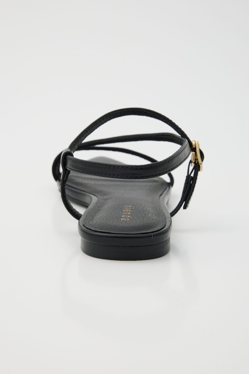 ポインテッドトゥローヒールサンダル BLK M