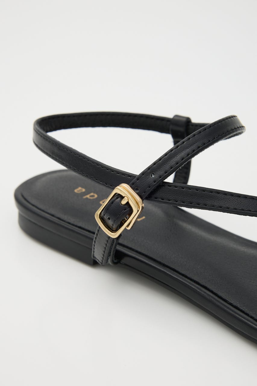 ポインテッドトゥローヒールサンダル BLK M