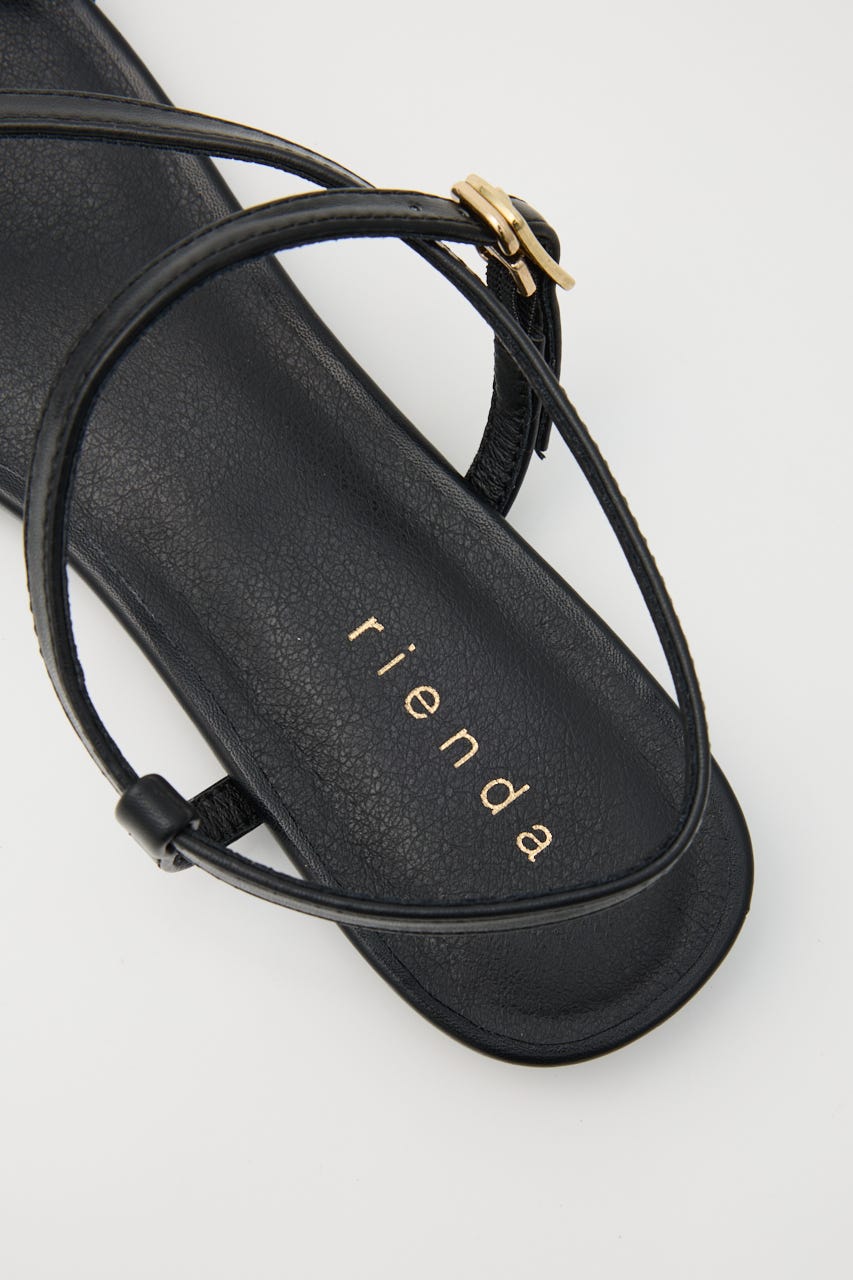 ポインテッドトゥローヒールサンダル BLK M