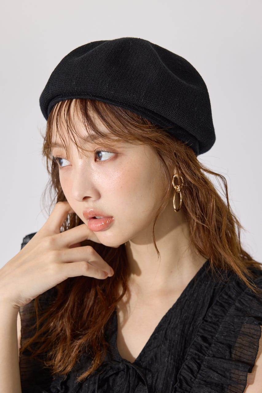 メッシュコットンベレー帽 BLK FREE