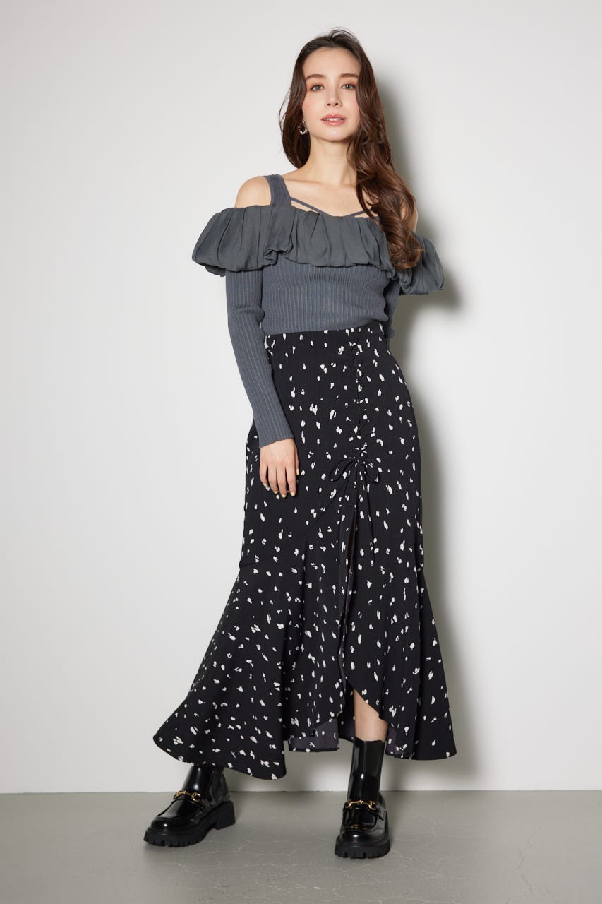 2WAYバルーンニットトップス D/GRY FREE