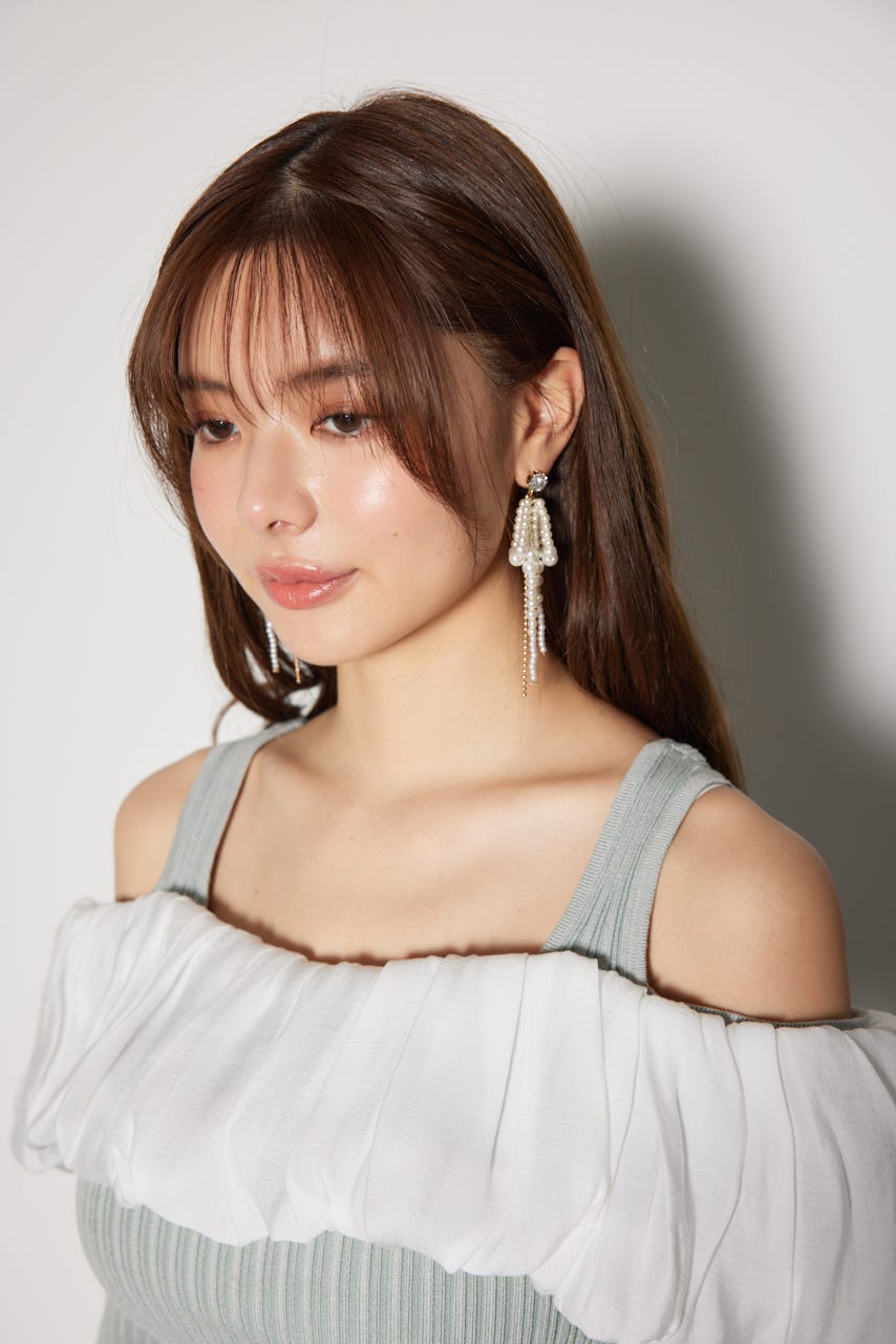 2WAYバルーンニットトップス L/GRN FREE