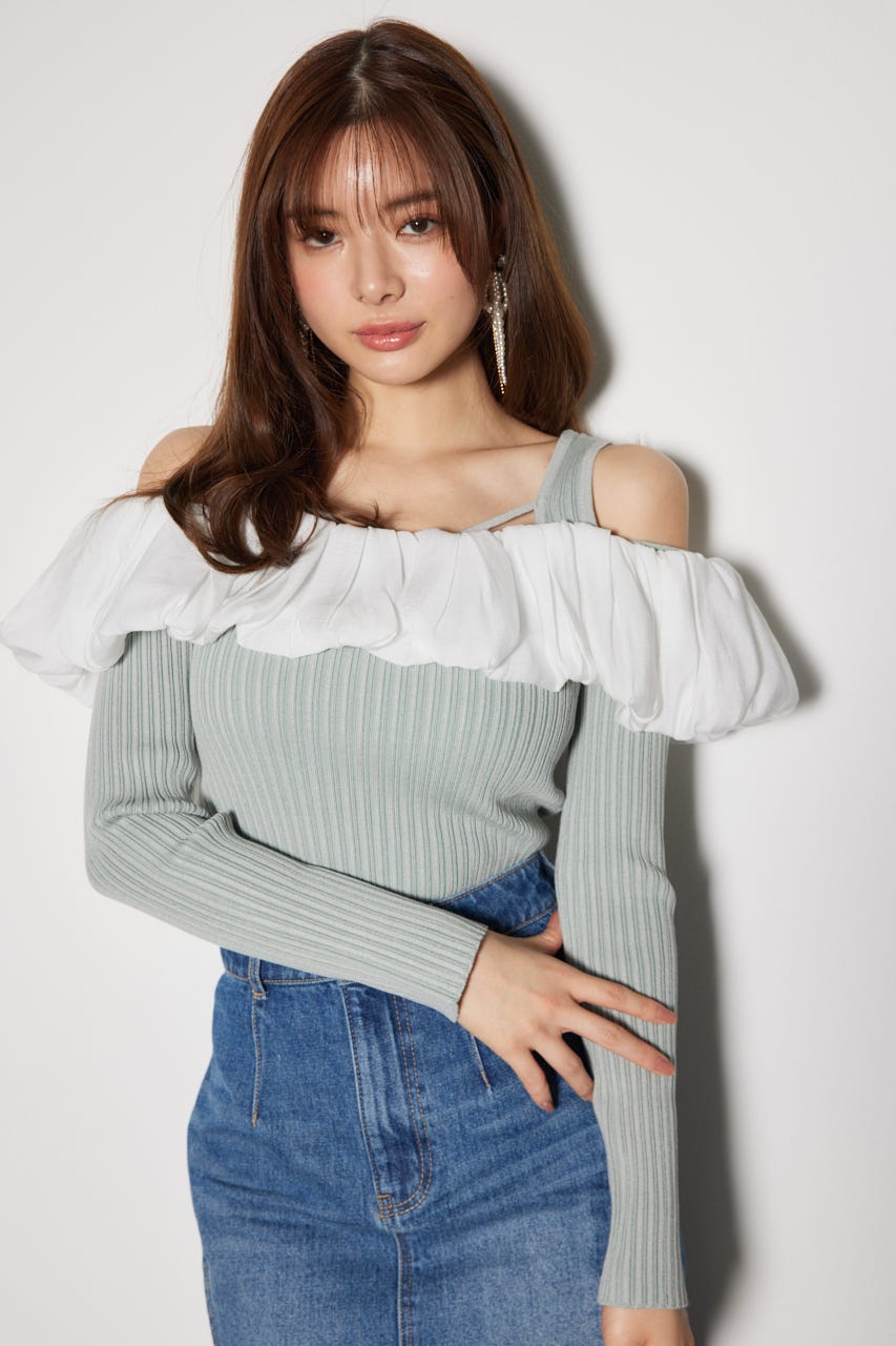 rienda | 2WAYバルーンニットトップス (ニット ) |SHEL'TTER