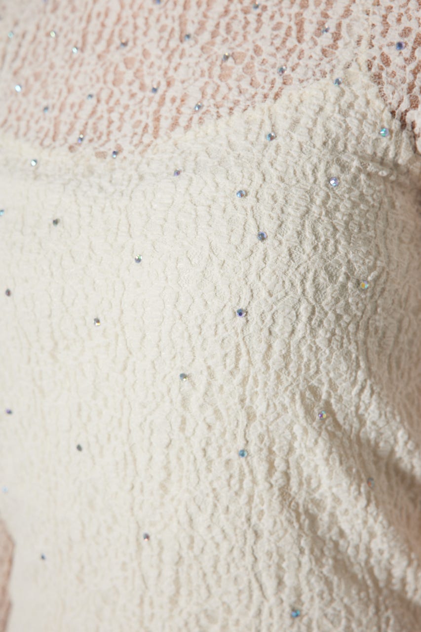 ストレッチチュールカットトップス WHT FREE