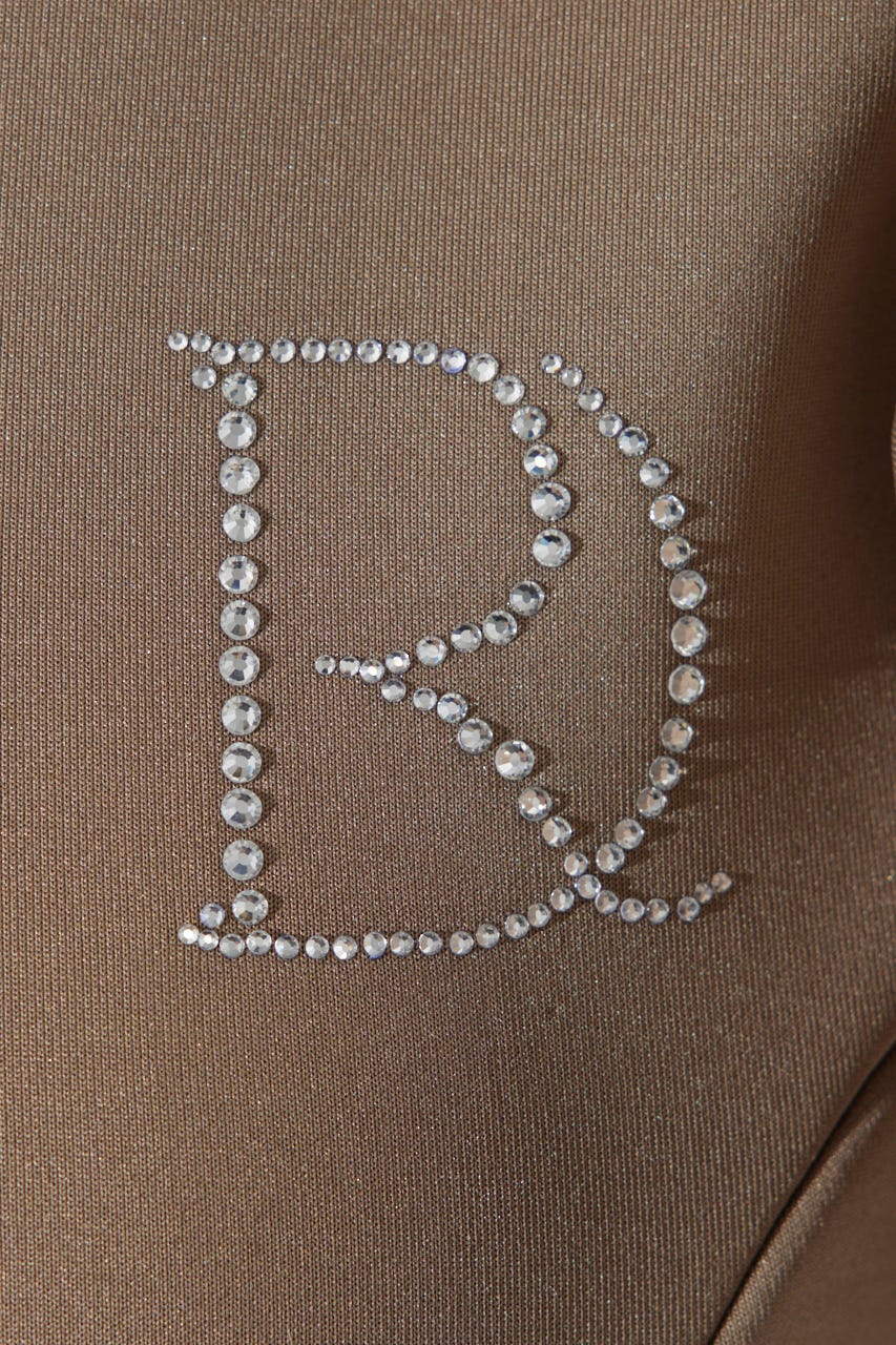 RDショルダーフリルカットミニワンピース BRN M