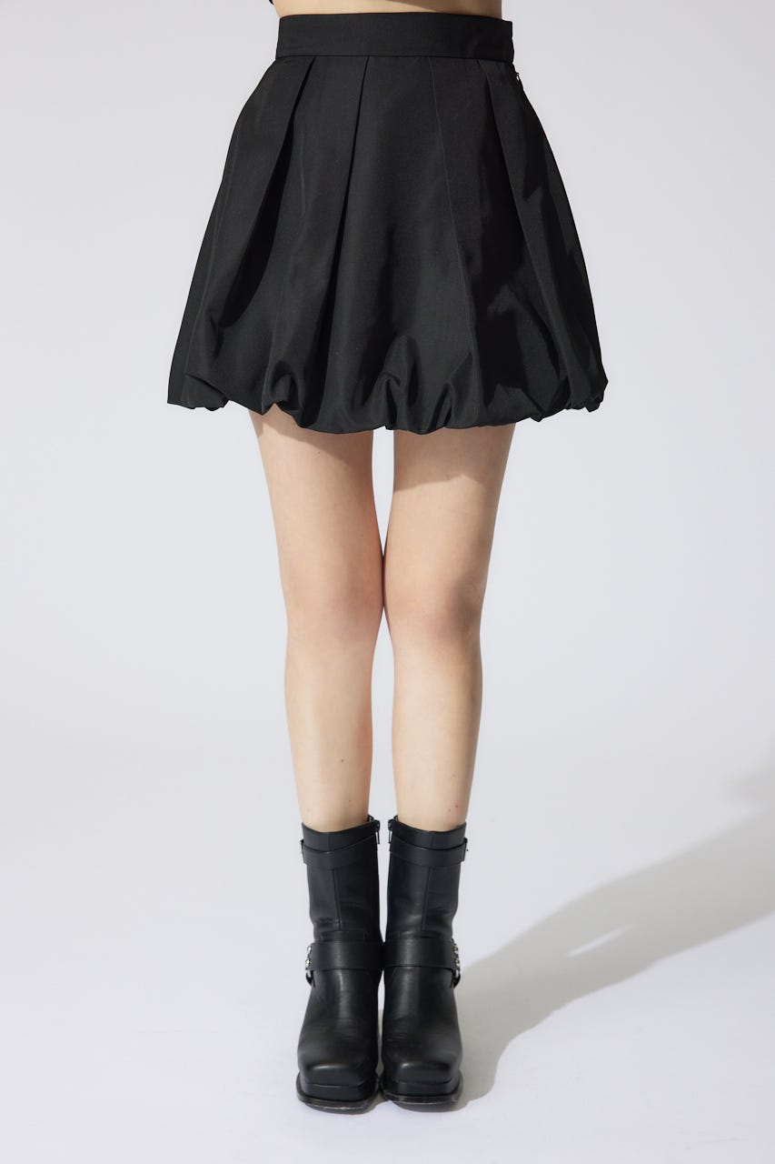 バルーンミニジャストウエストスコートショートパンツ BLK XS