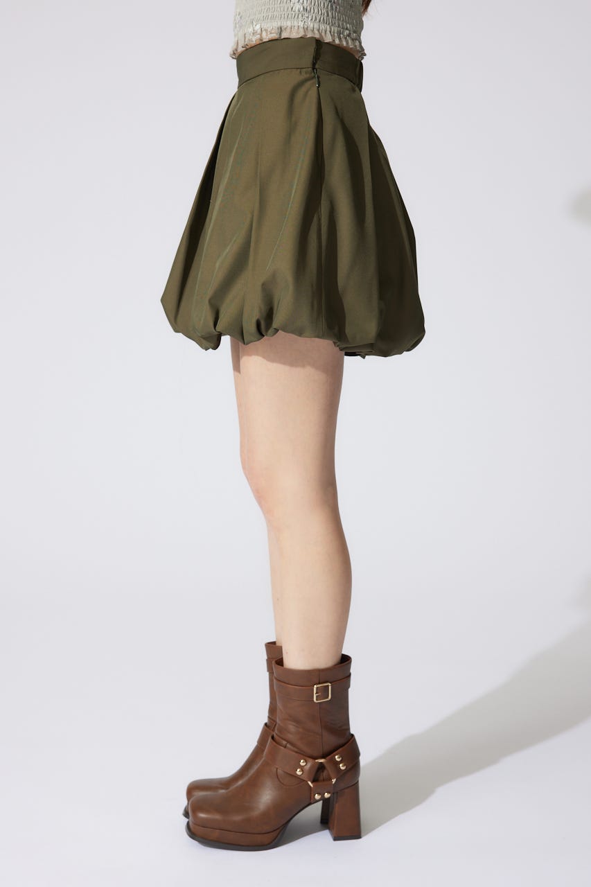 バルーンミニジャストウエストスコートショートパンツ KHA M