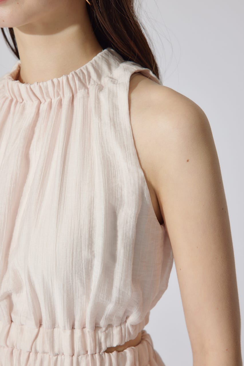 【AKB48 千葉恵里さん着用・女神ワンピ】ホルターネックギャザーミニフレアワンピース PNK M