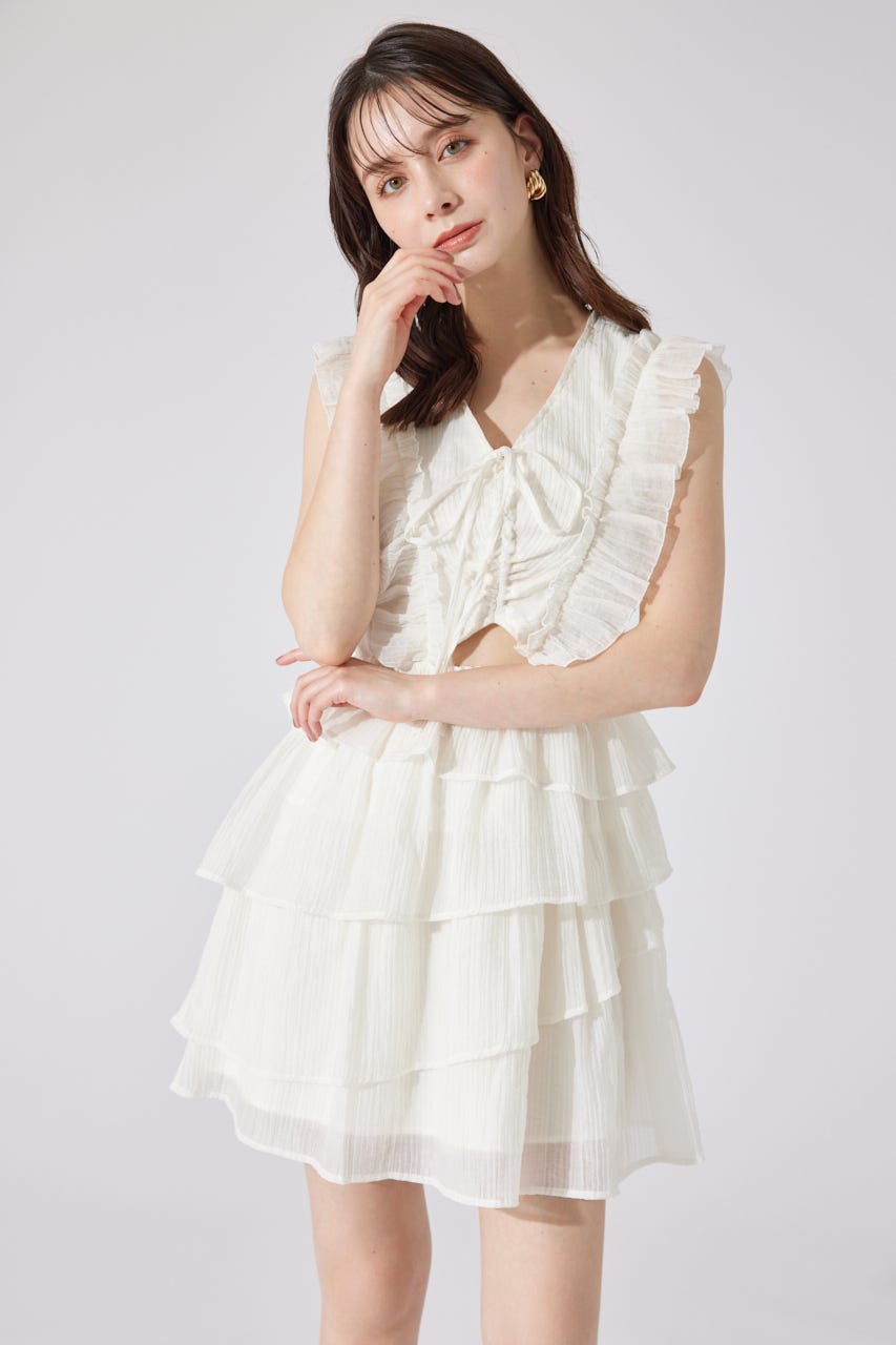 新品未使用rienda【AKB48 千葉恵里さん着用】【女神ワンピ・】ピンクs rienda | 【AKB48 千葉恵里さん着用】ショルダーリボン