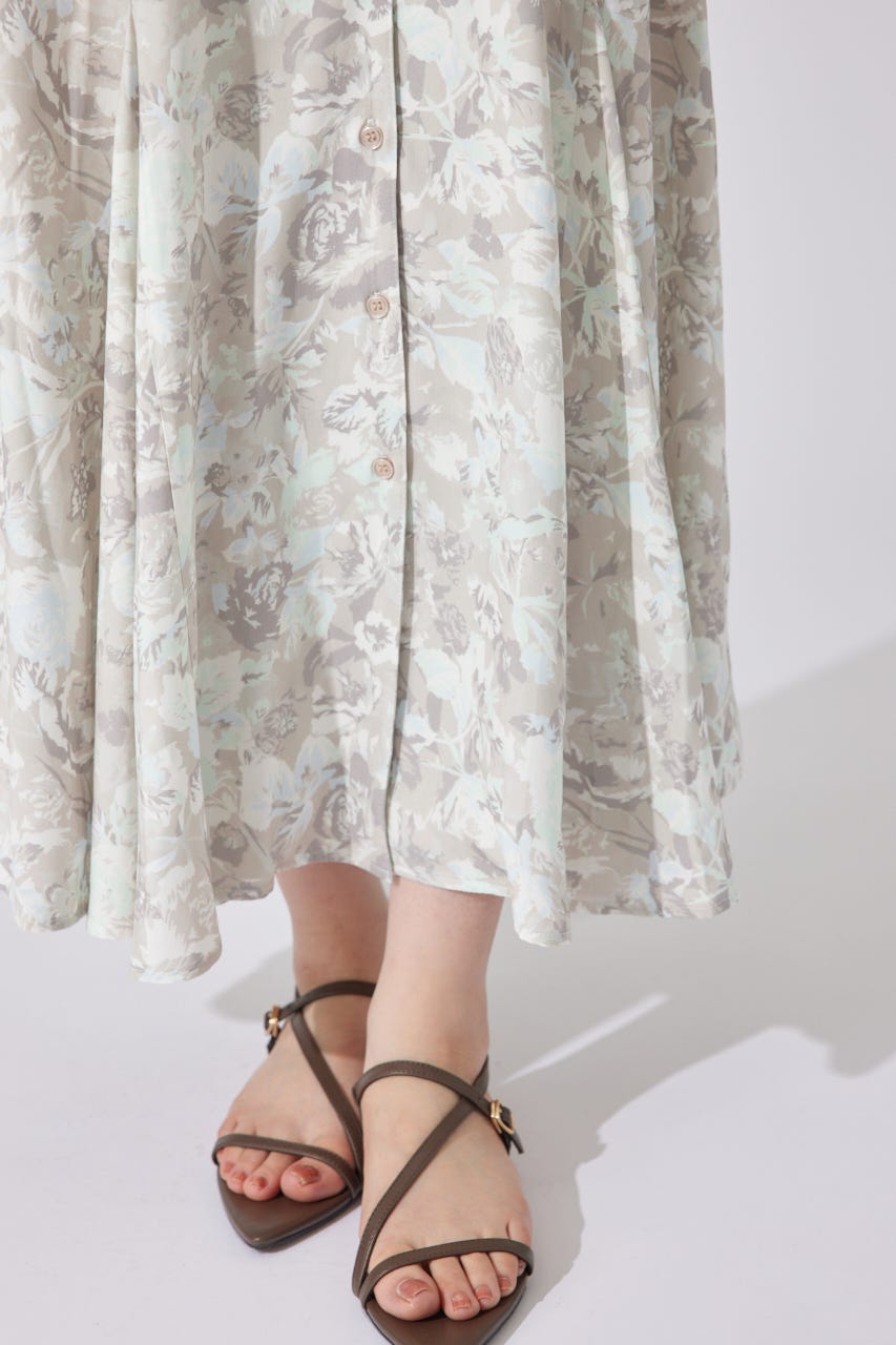 【AKB48 山崎空さん着用】【一部店舗・WEB限定】ダブルフレアスリーブワンピース BEG M