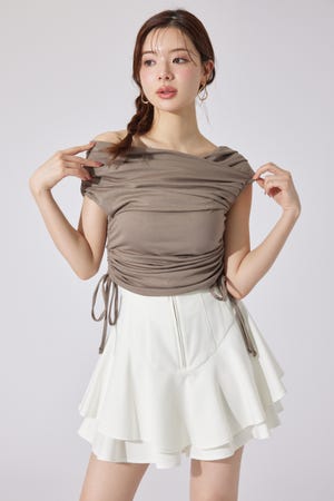 【AKB48 山崎空さん着用】カシュクールサイドドロストトップス