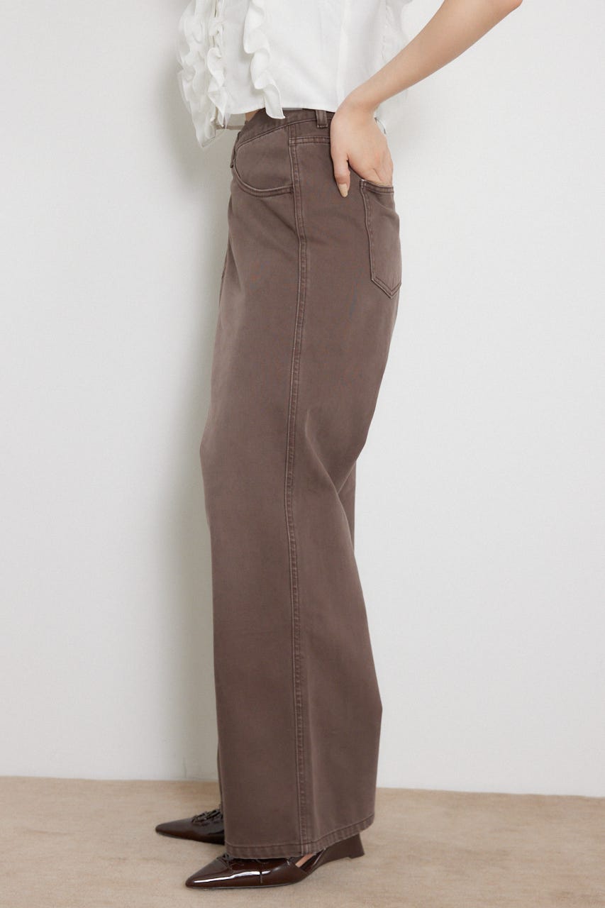 2WAYウエストデザインデニムパンツ BRN S