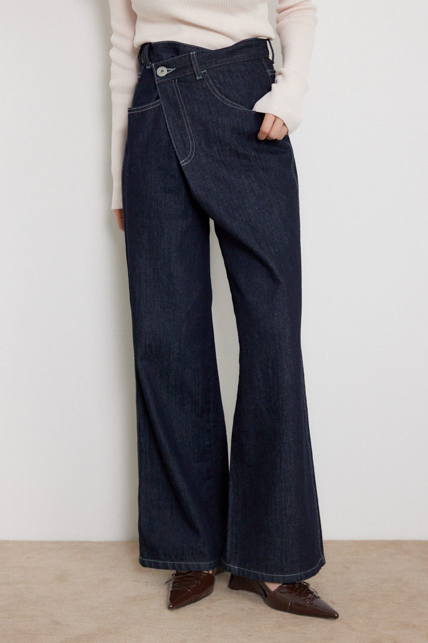 2WAYウエストデザインデニムパンツ D/BLU M