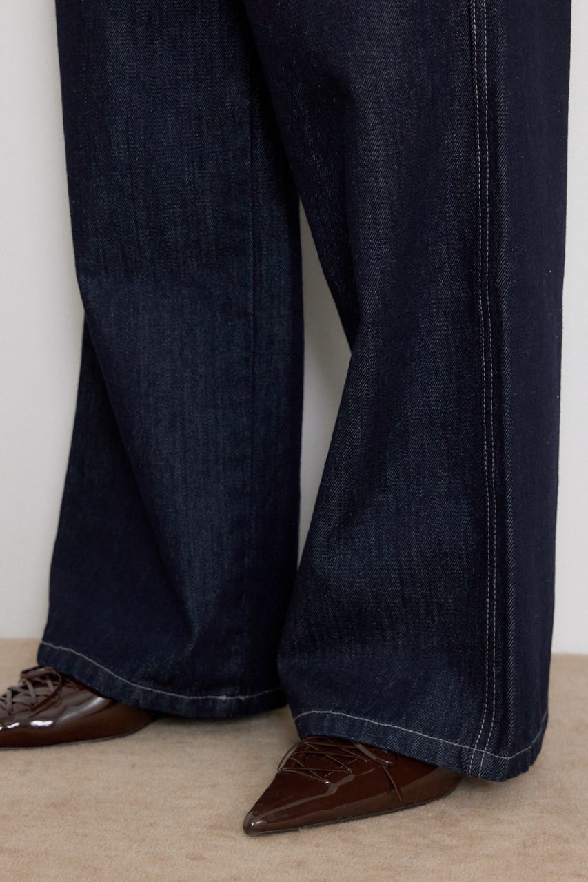 2WAYウエストデザインデニムパンツ D/BLU M