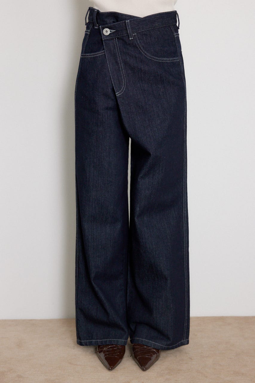 2WAYウエストデザインデニムパンツ D/BLU M