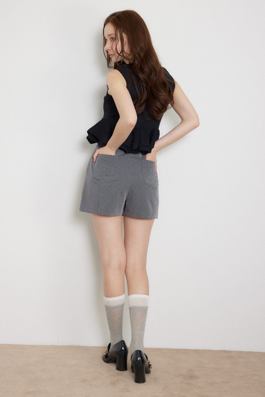 フラップデザインショートパンツ GRY S