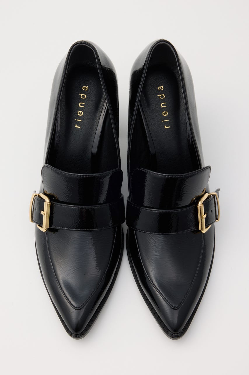 ベルトデザインローファー BLK L