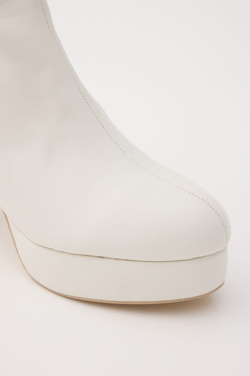 ロングファーブーツ WHT M