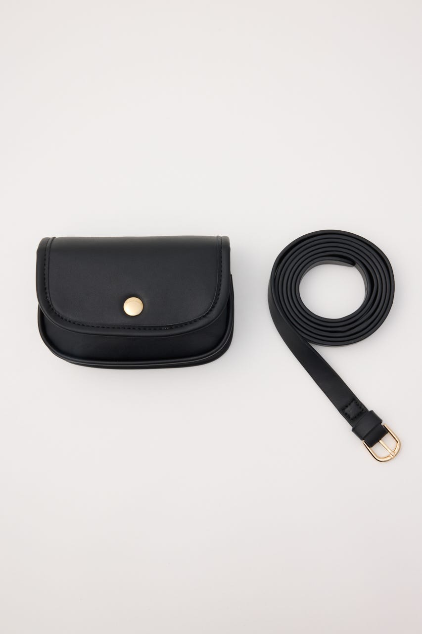 ポーチ付きウエストベルト BLK FREE