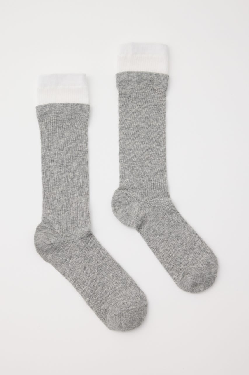 レイヤードデザインソックス GRY FREE