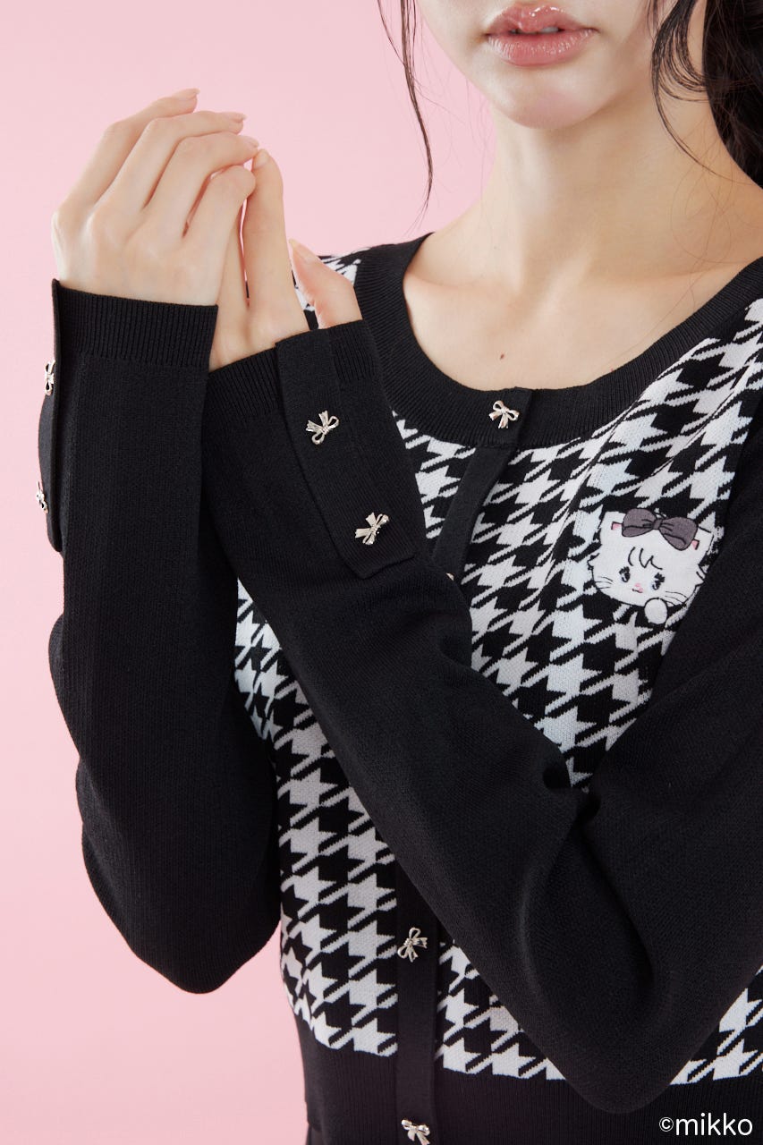 Lil ala modeニットトップス BLK FREE