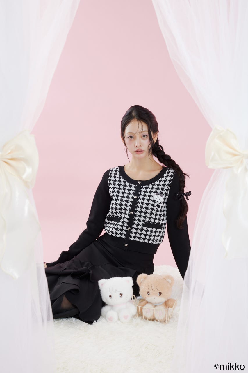 Lil ala modeニットトップス BLK FREE