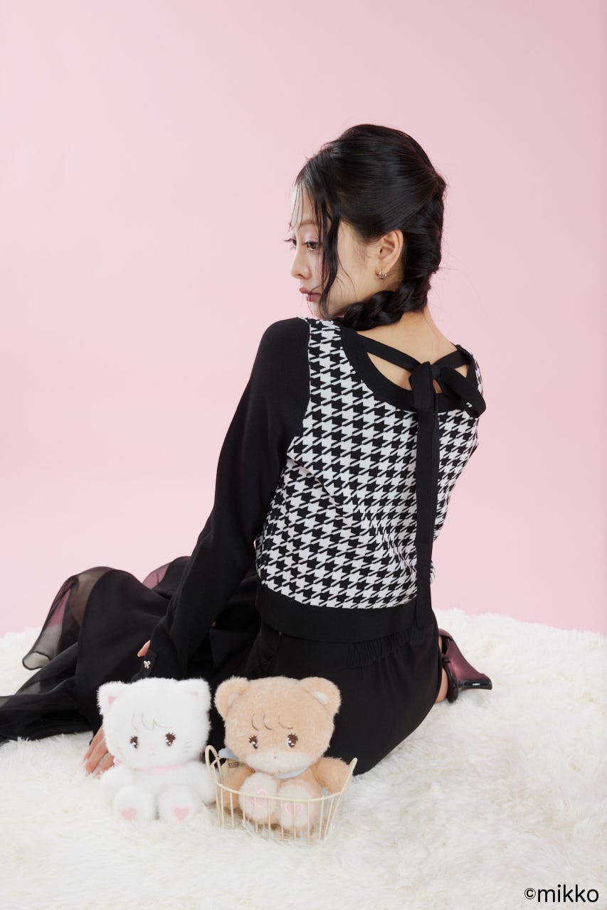 Lil ala modeニットトップス BLK FREE
