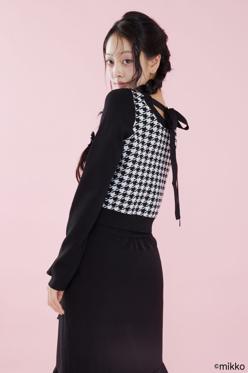 Lil ala modeニットトップス BLK FREE