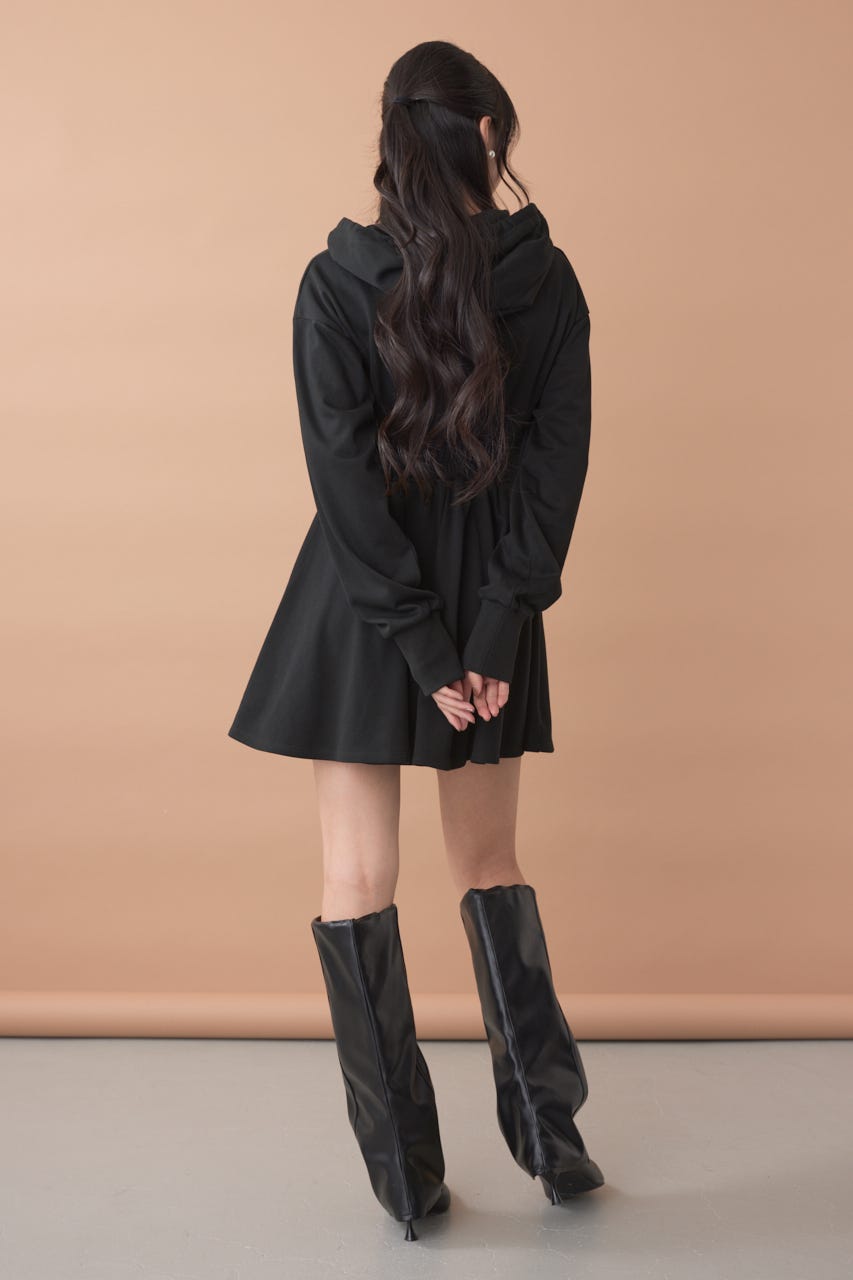 フーディーミニカットワンピース BLK M