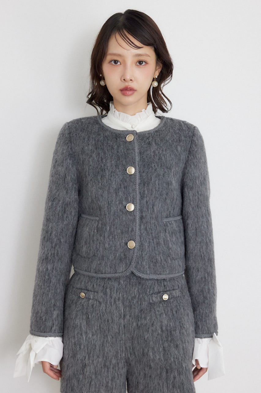 2WAYゴールドボタンジャケット GRY S