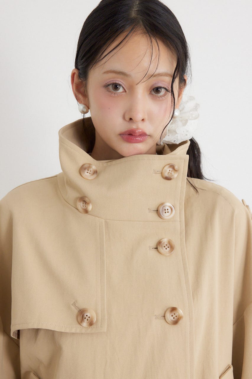 トレンチ風2WAYバルーンブルゾン BEG S