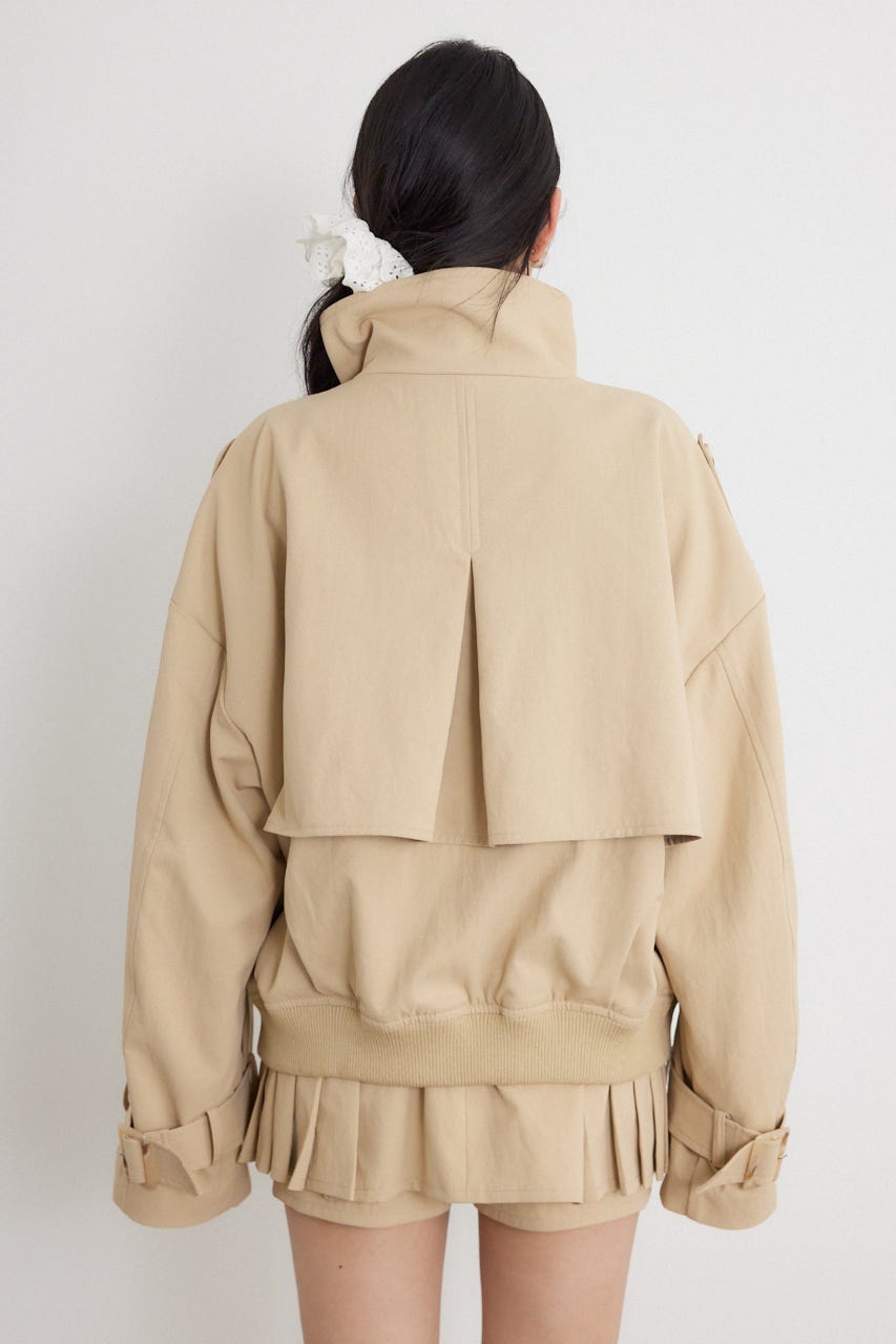 トレンチ風2WAYバルーンブルゾン BEG S