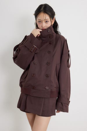 トレンチ風2WAYバルーンブルゾン