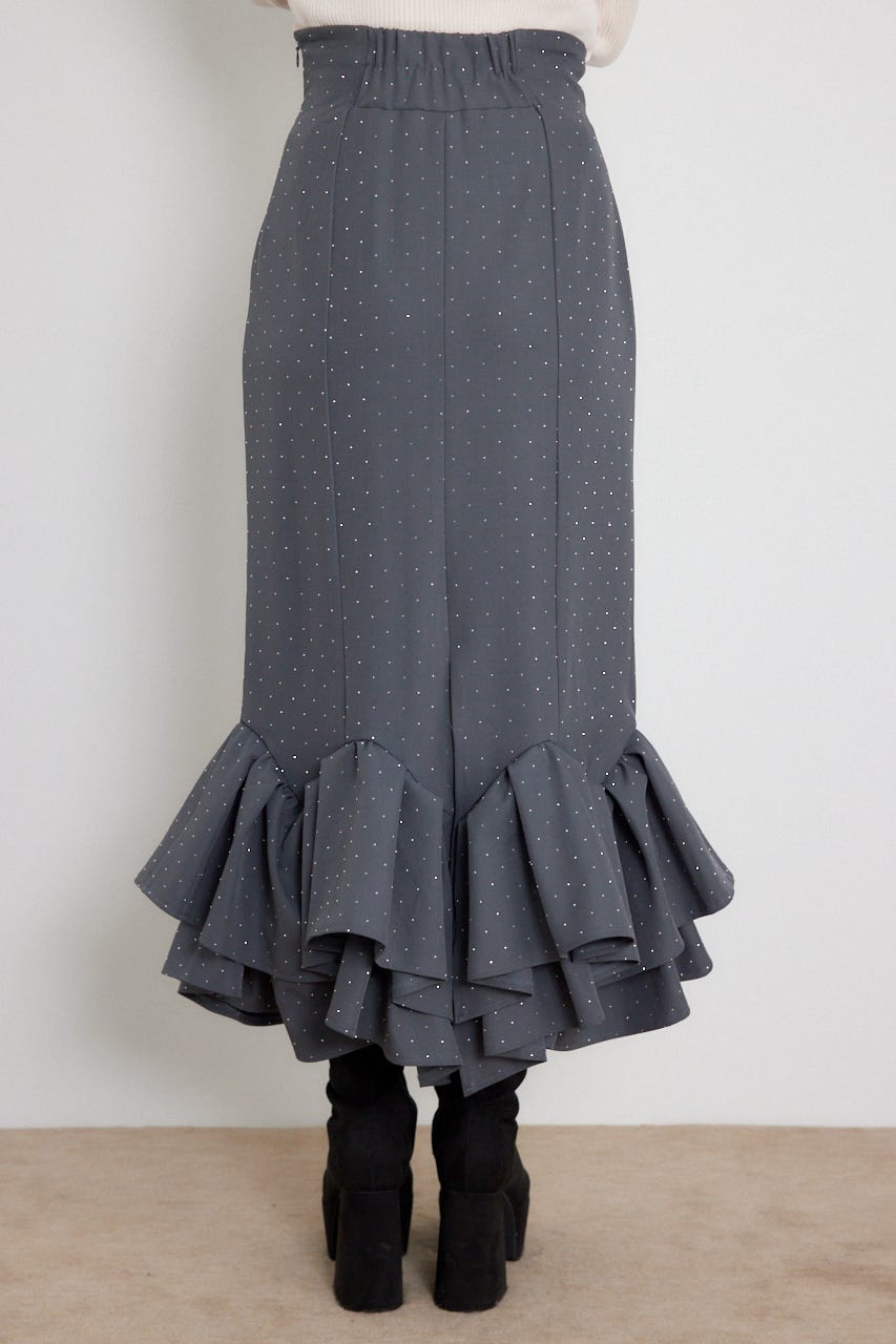 ラッフルマーメイドスカート GRY M