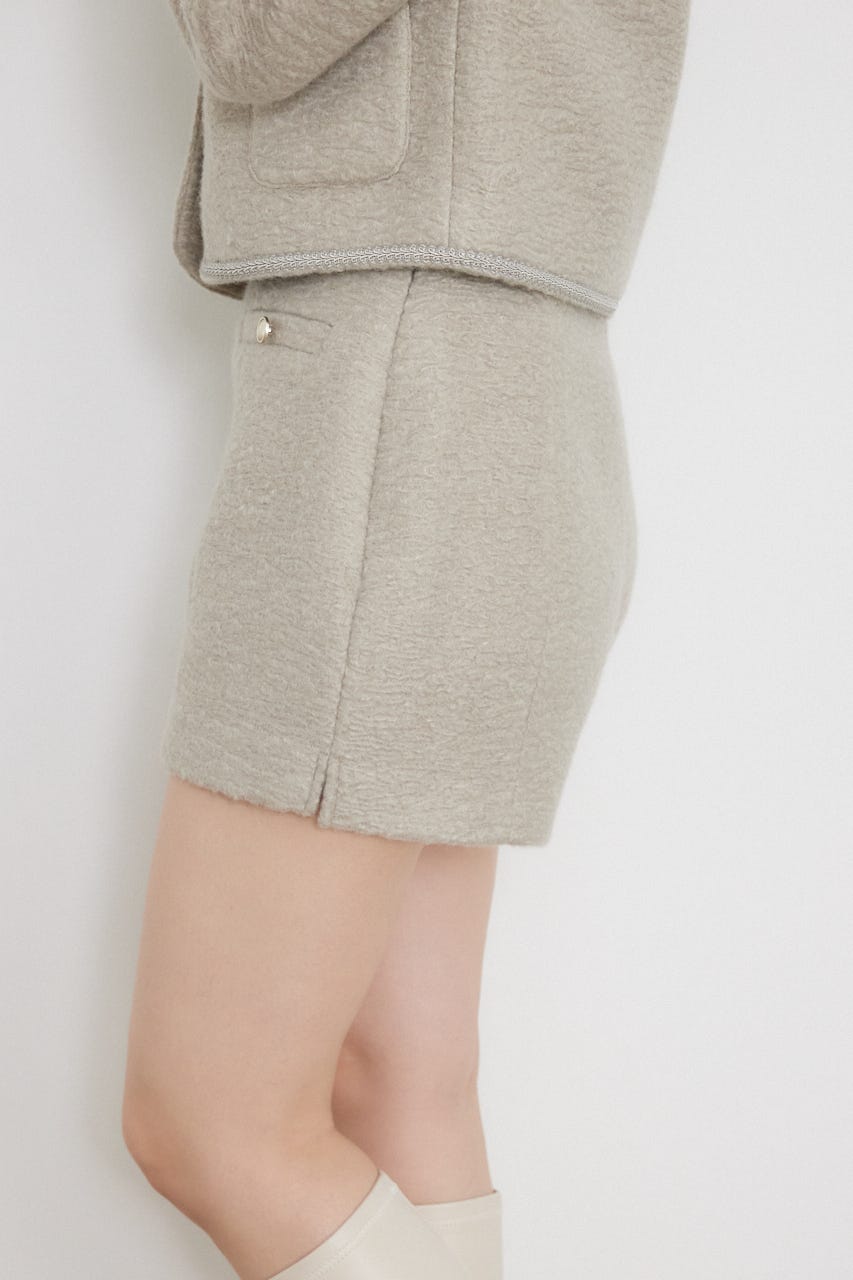 ハイウエストスリットショートパンツ BEG XS