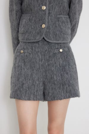 ハイウエストスリットショートパンツ