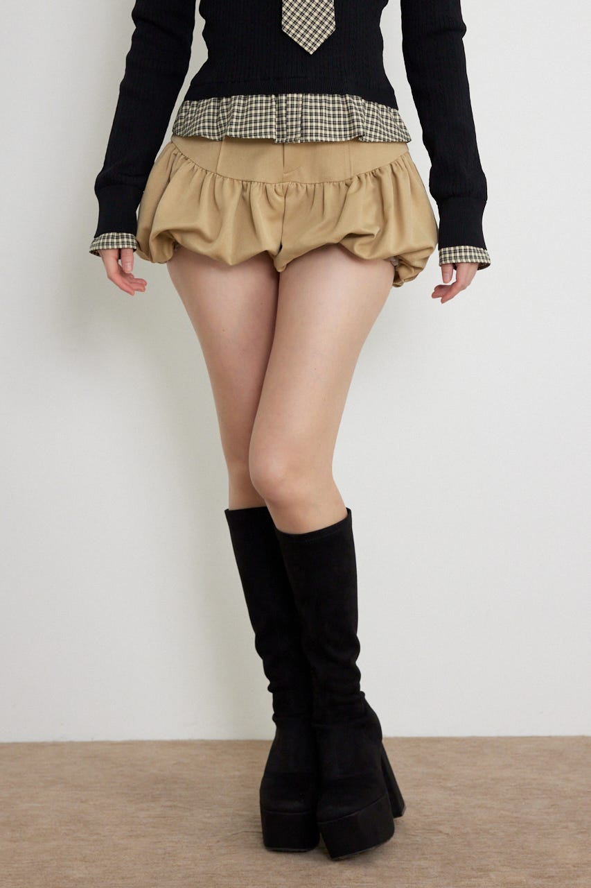 バルーンミニショートパンツ BEG XS