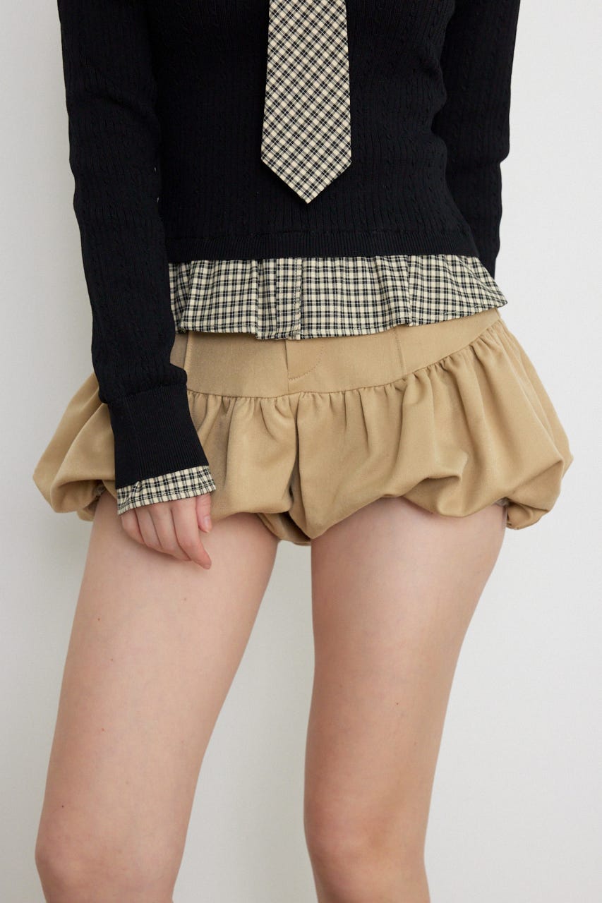 バルーンミニショートパンツ BEG XS