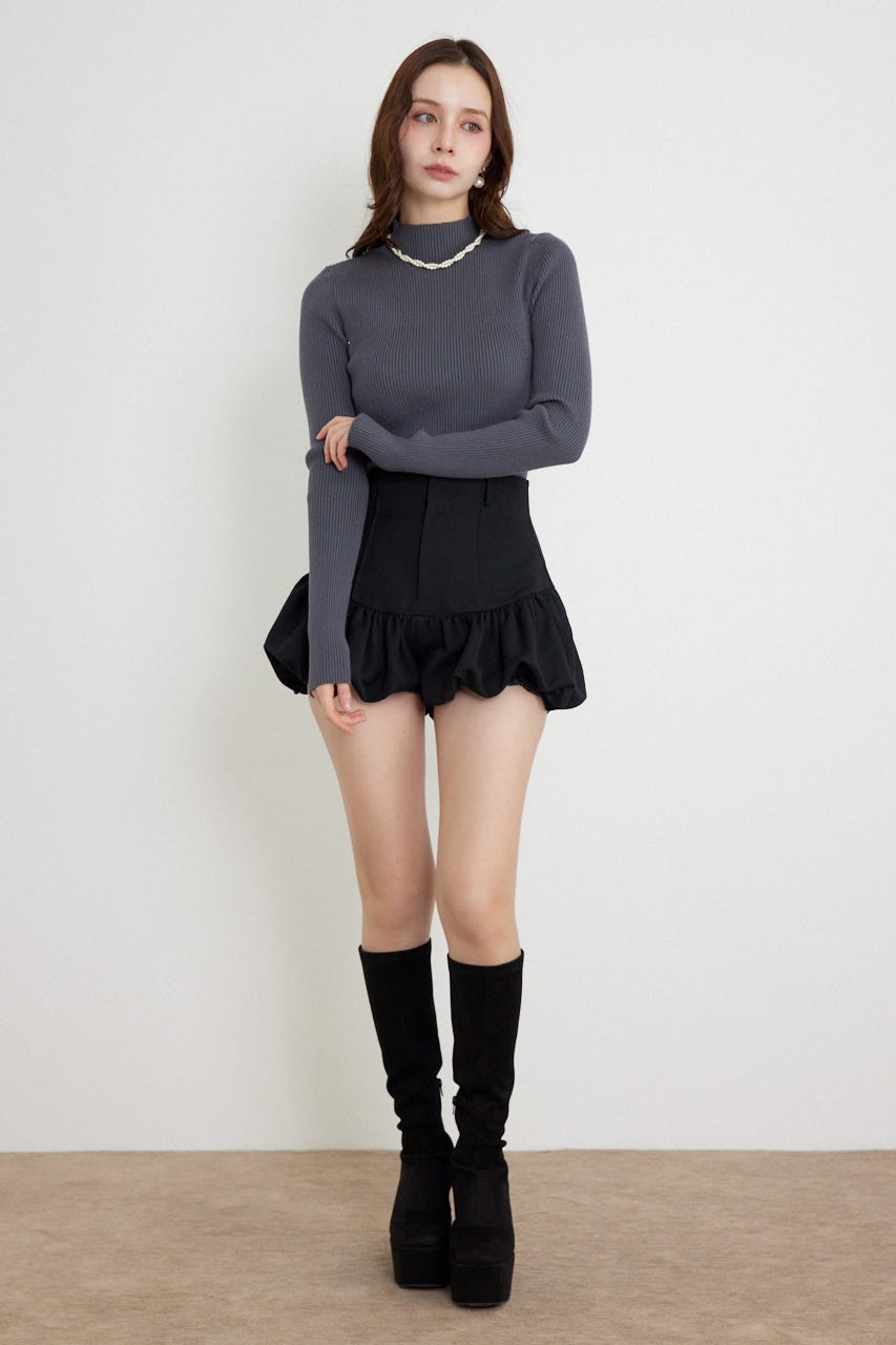 バルーンミニショートパンツ BLK XS