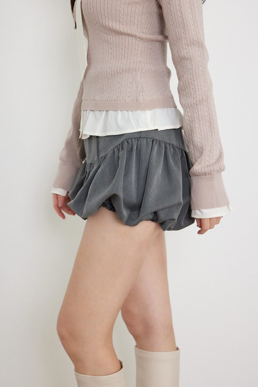 バルーンミニショートパンツ GRY XS