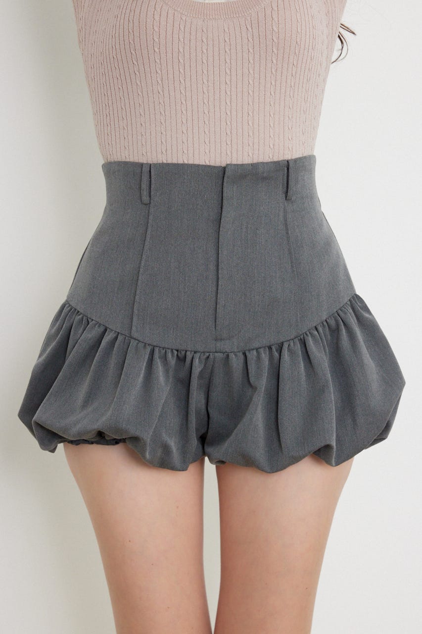 バルーンミニショートパンツ GRY XS