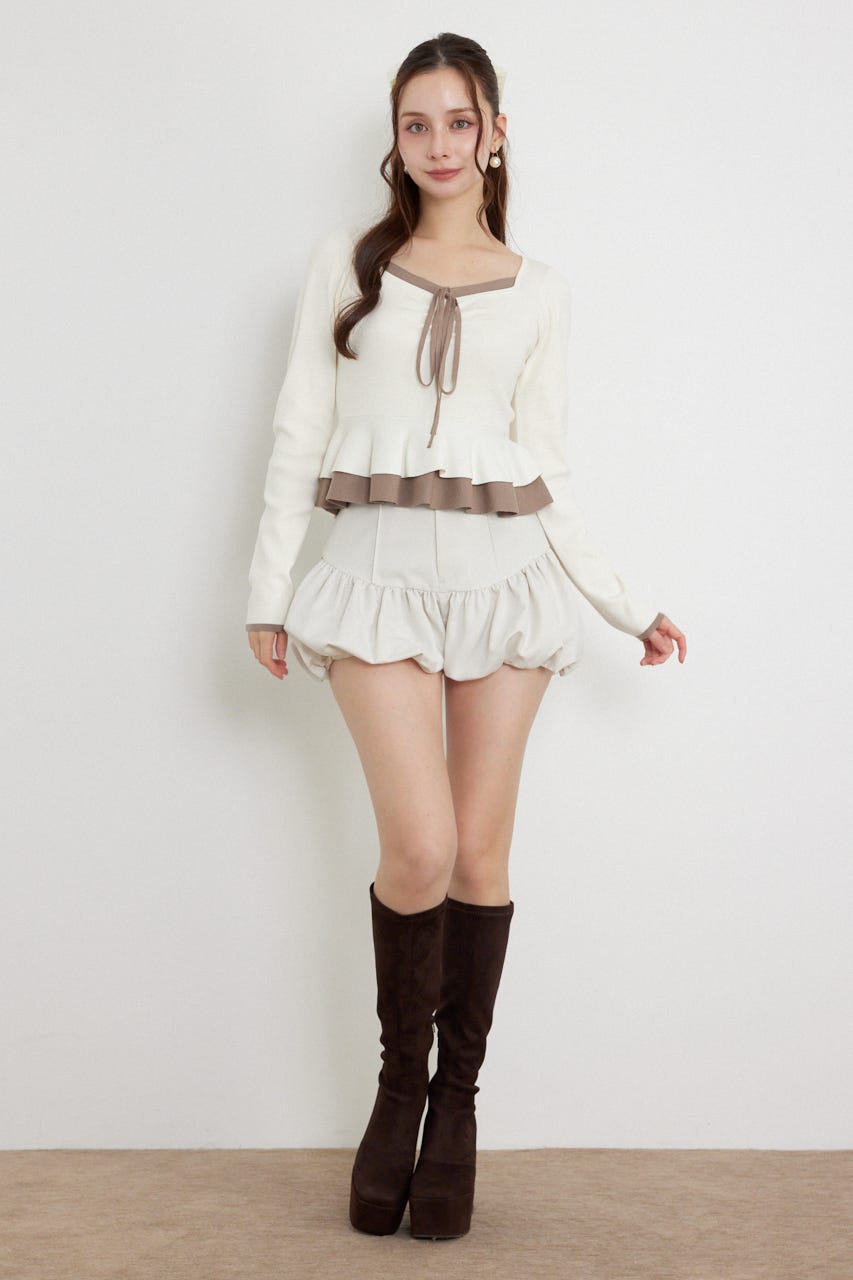 バルーンミニショートパンツ IVOY XS