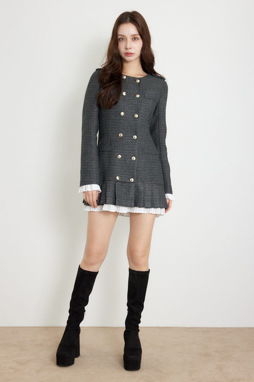 ジャケットライクミニワンピース GRY M
