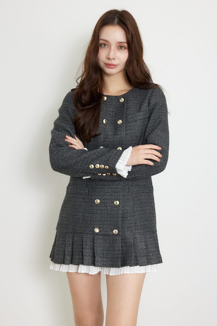 ジャケットライクミニワンピース GRY M